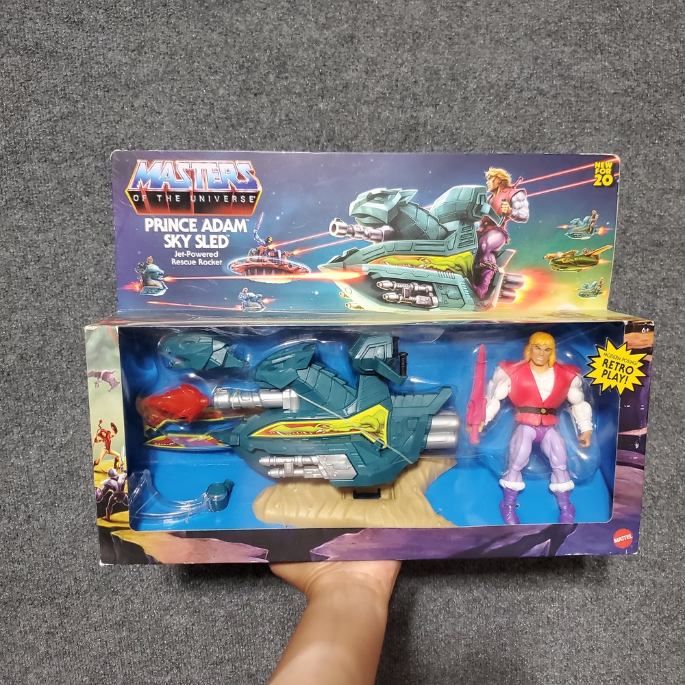Action Figure Masters Of The Universe Origins Prince Adam With Sky Sled 2019 New